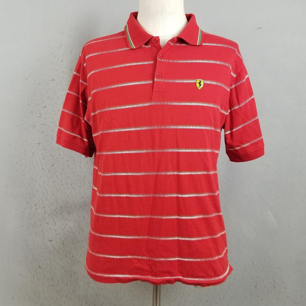 Scuderia Ferrari Shirt Mens Medium Red Polo Racing Formula 1 Official Motorsport